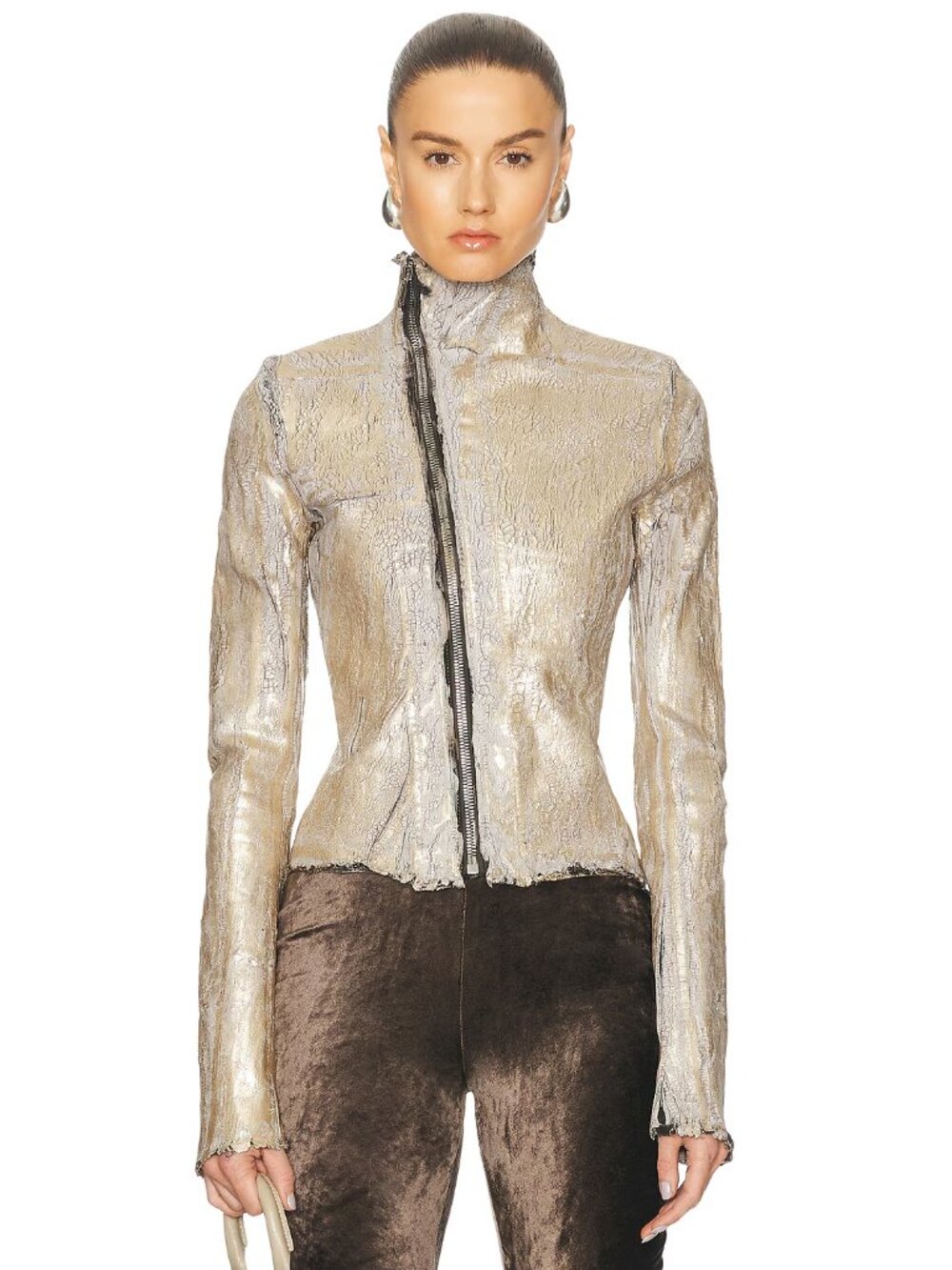 Rick Owens Gary Jacket in Gold Metallic